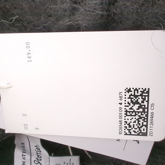 NWT Stockholm Atelier Fuzzy Wool Blend Long Sweater - Picture 4 of 7